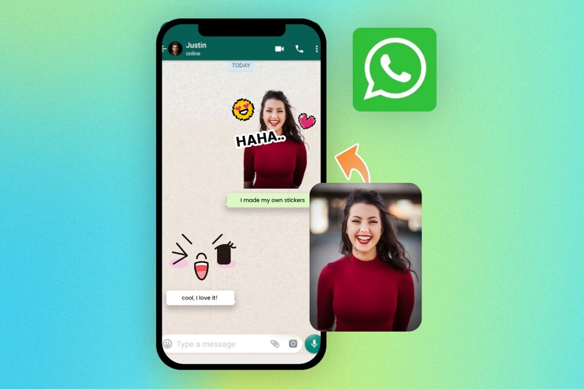 Make a sticker for whatsapp on a phone